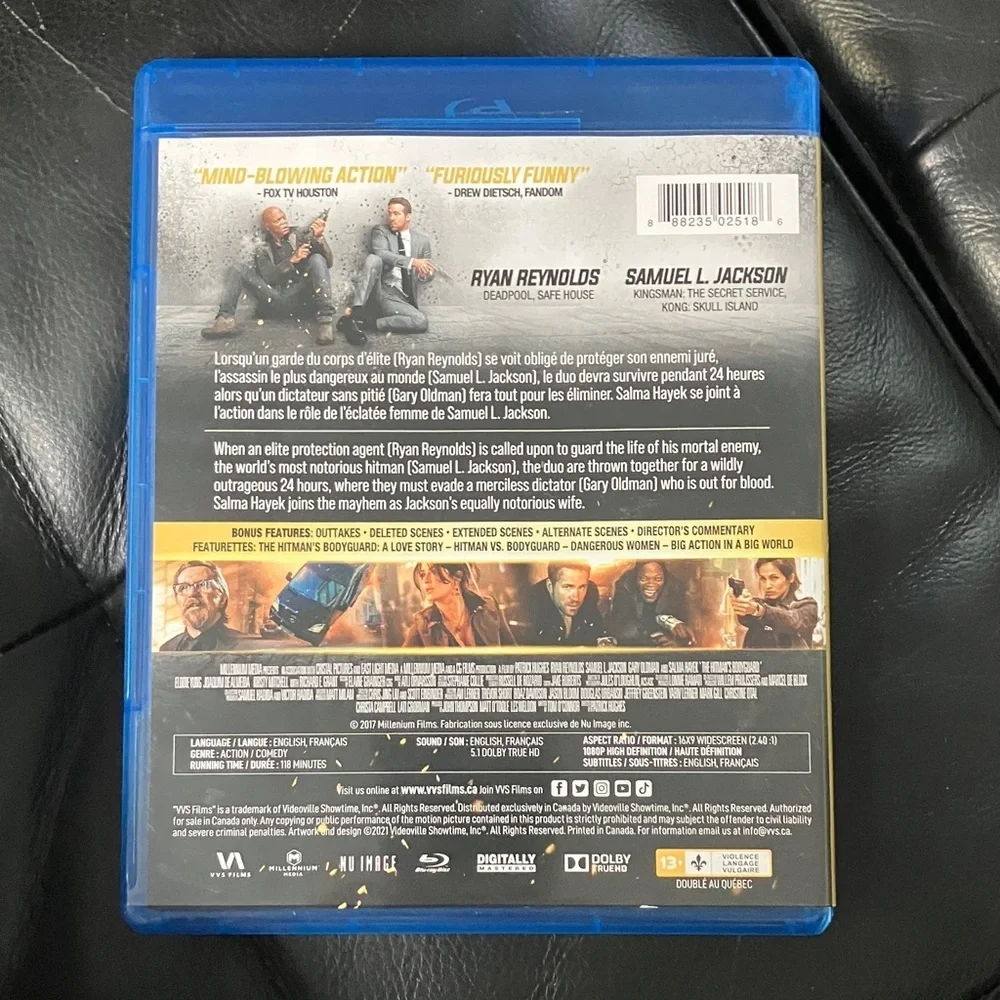 The Hitman's Bodyguard Blu-ray with Ryan Reynolds & Samuel Jackson - Picture 3 of 8
